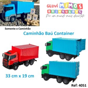 Caminhão Baú Grande Strong Container Nig 33 cm x 19 cm