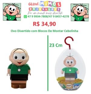 Ovo Divertido Blocos De Montar Cebolinha - Monte Líbano - 23 cm