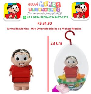Turma da Monica - Ovo Divertido Blocos de Montar Monica