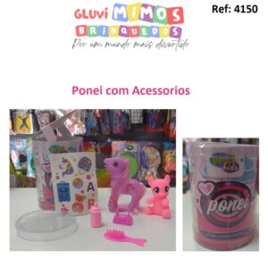Pônei com acessórios