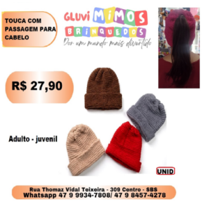 Touca de Rabo de Cavalo - Adulto - Juvenil