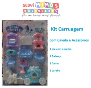 Kit Carruagem com Cavalo e Acessórios