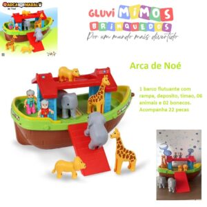 Arca de Noé com Bonecos e Animais  - Maral - 40 Centímetros