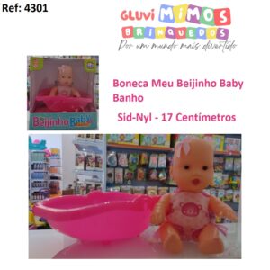 Boneca Meu Beijinho Baby Banho Sid-Nyl - 17 Centímetros