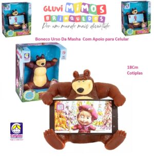 Boneco Urso Da Masha Com Celular 18Cm Cotiplas