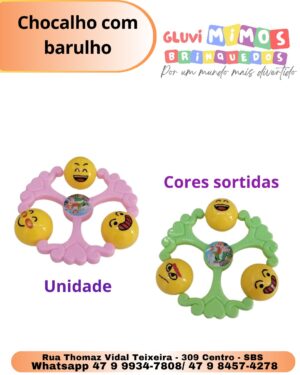 Chocalho Com Barulho - Cores Sortidas - Unidade