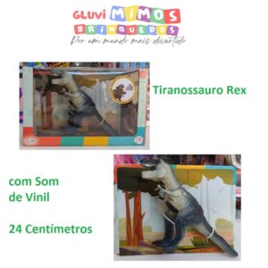 Dinossauro Tiranossauro Rex  com Som de Vinil - 24 Centímetros