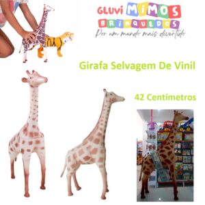 Girafa Selvagem De Vinil Grande 42 Centímetros  - DBPLAY