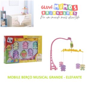 MOBILE BERÇO MUSICAL GRANDE – ELEFANTE