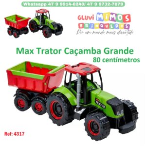 Max Trator Caçamba Brinquedo Grande - Tilin - 80 centímetros