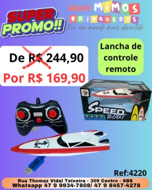 Barco de Controle Remoto Para Agua