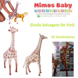 Girafa Selvagem De Vinil Grande 42 Centímetros  - DBPLAY