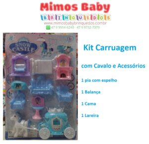 Kit Carruagem com Cavalo e Acessórios