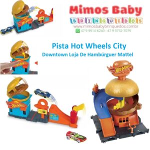 Pista Hot Wheels City Downtown Loja De Hambúrguer Mattel