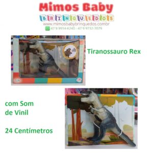 Dinossauro Tiranossauro Rex  com Som de Vinil - 24 Centímetros