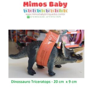 Dinossauro Triceratops - 20 cm  x 9 cm