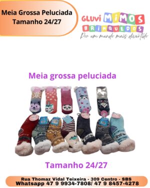 Meia Grossa Peluciada Tamanho 24/27