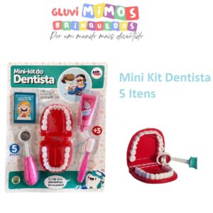 Mini Kit Dentista Azul 5 Itens  - Paki Toys