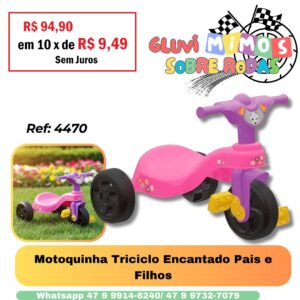 Motoquinha Triciclo Encantado Pais e Filhos