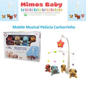 Mobile Musical Pelúcia Cachorrinho - Pais E Filhos