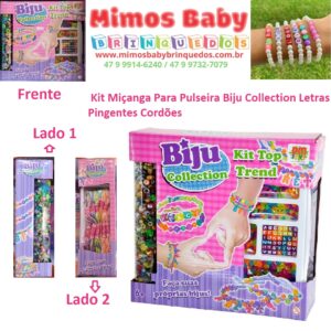 Kit Miçanga Para Pulseira Biju Collection Letras Pingentes Cordões - miçanga