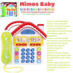 Telefone Divertido Casinha Infantil - Dm Toys - Piano