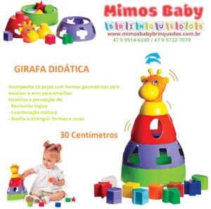 GIRAFA DIDÁTICA CAIXA MERCOTOYS - 30 Centímetros