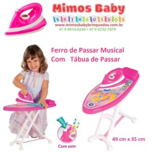Ferro de Passar Musical Com Tábua de Passar - MercoToys 49 cm x 35 cm 