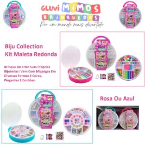 Biju Collection - Kit Maleta Redonda - Dm Toys - Miçanga