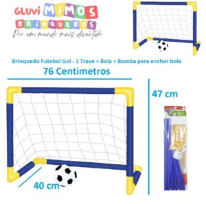 Brinquedo Futebol Gol - 1 Trave + Bola + Bomba para encher bola