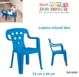 Cadeira Azul Infantil 52 cm x 44 cm Mor