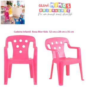 Cadeira Infantil  Rosa Mor Kids  52 cm x 28 cm x 35 cm