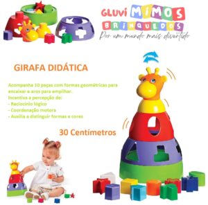 GIRAFA DIDÁTICA CAIXA MERCOTOYS - 30 Centímetros