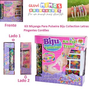 Kit Miçanga Para Pulseira Biju Collection Letras Pingentes Cordões - miçanga