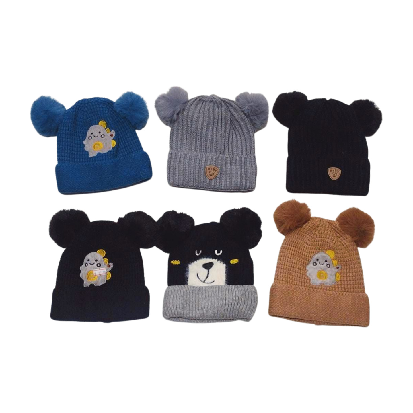 Touca Menino Até 5 Anos com 2 Pompom - Imagem 2