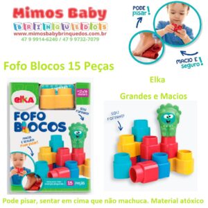 Fofo Blocos 15 Peças - Grandes e Macios - Pode Pisar em Cima que não machuca