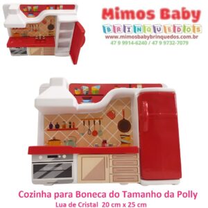 Cozinha para Boneca do Tamanho da Polly -  Lua de Cristal  20 cm x 25 cm