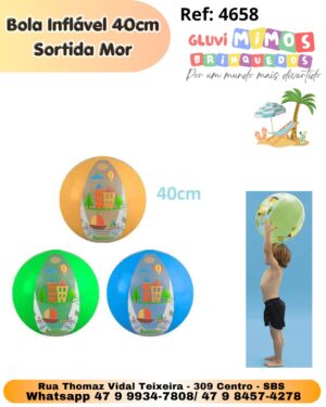 Bola Inflável 40cm Sortida Mor