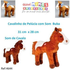 Cavalinho de Pelúcia com Som  - Buba - 31 cm  x 28 cm