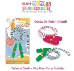 Corda De Pular Infantil -  Pulando Corda -  Pica Pau - Cores Sortidas