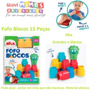 Fofo Blocos 15 Peças - Grandes e Macios - Pode Pisar em Cima que não machuca