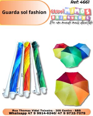 Guarda-Sol Mor Aço - 180 cm de envergadura e altura de 2 M  - Cor Sortida