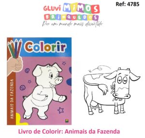 Livro de Colorir: Animais da Fazenda