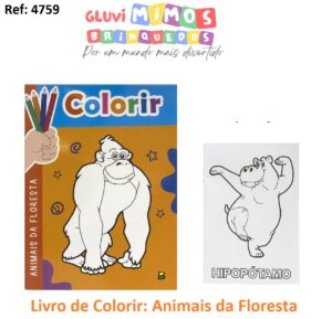 Livro de Colorir: Animais da Floresta