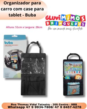 Organizador para carro com case para tablet - Buba