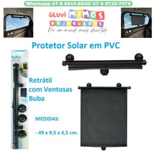 Protetor Solar em PVC Retrátil com Ventosas Buba
