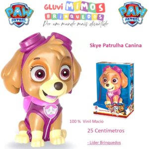 Skye Patrulha Canina 100 %  Vinil- Macio 25 Centímetros  - Líder Brinquedos