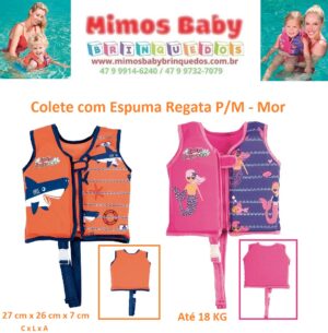 Colete com Espuma Regata P/M - Mor - 27 cm x 26 cm x 7 cm - C x L x A - Até 18 KG