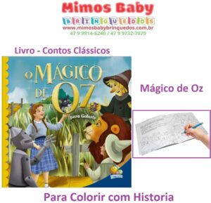 Livro - Contos Clássicos para Colorir com Historia - Mágico de Oz