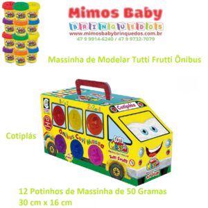 Massinha Modelar Coti Massa Tutti Frutti Ônibus - Cotiplás